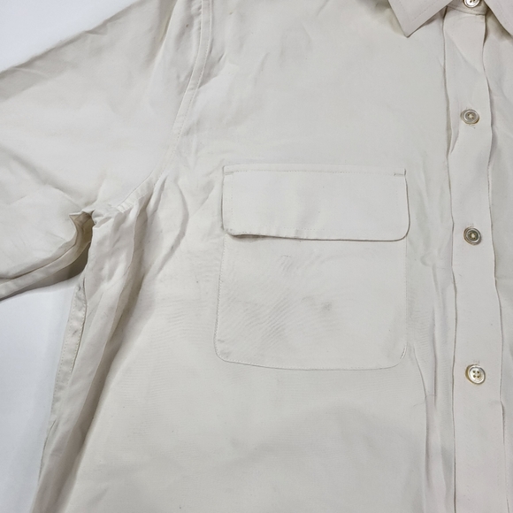 Everlane Ivory Clean Silk Oversized Shirt sz 2 - Picture 4 of 6